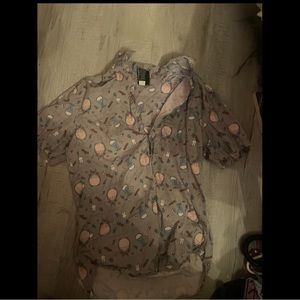 Size S My Neighbor Totoro Button Up From Hot Topic ‼️Has a rip at bottom‼️